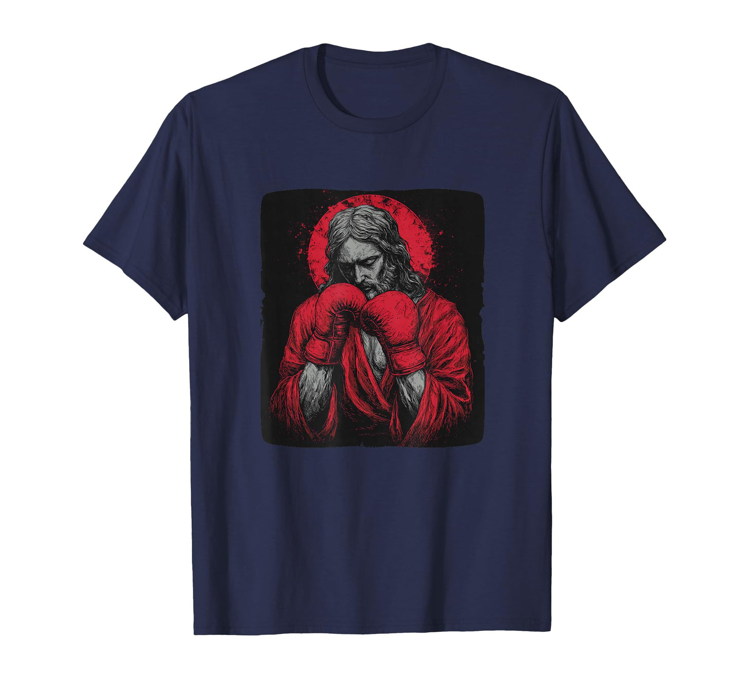 Funny Jesus with Boxing Gloves for God Lovers and Believer T-Shirt
