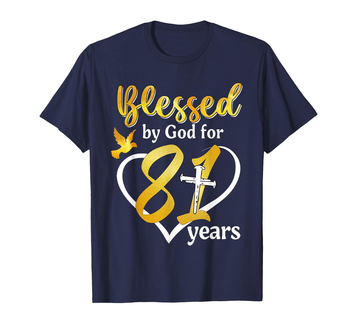 Blessed By God For 81 Years Old 81st Birthday Party Women T-Shirt