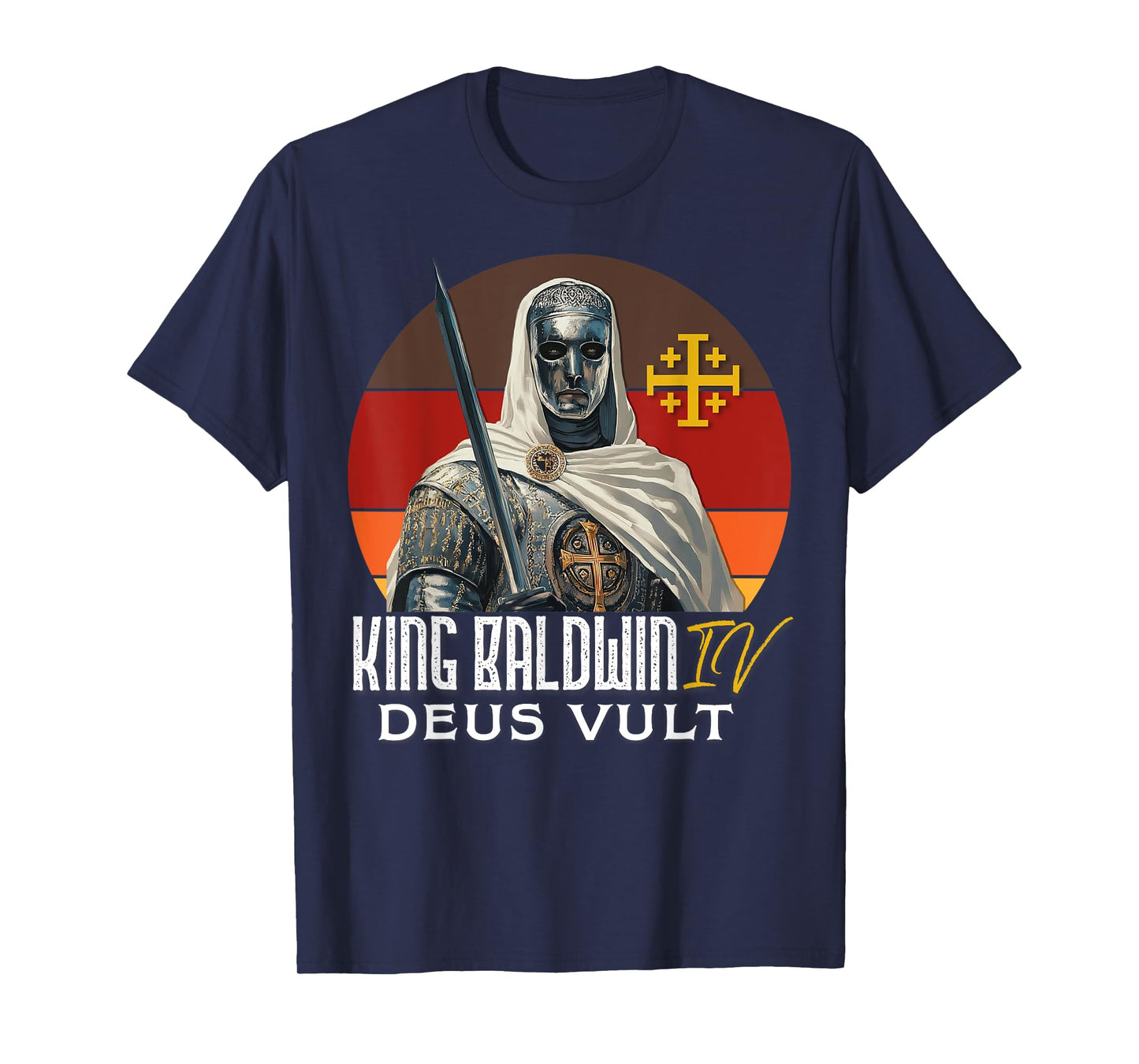 King Baldwin IV Jerusalem Cross Catholic T-Shirt