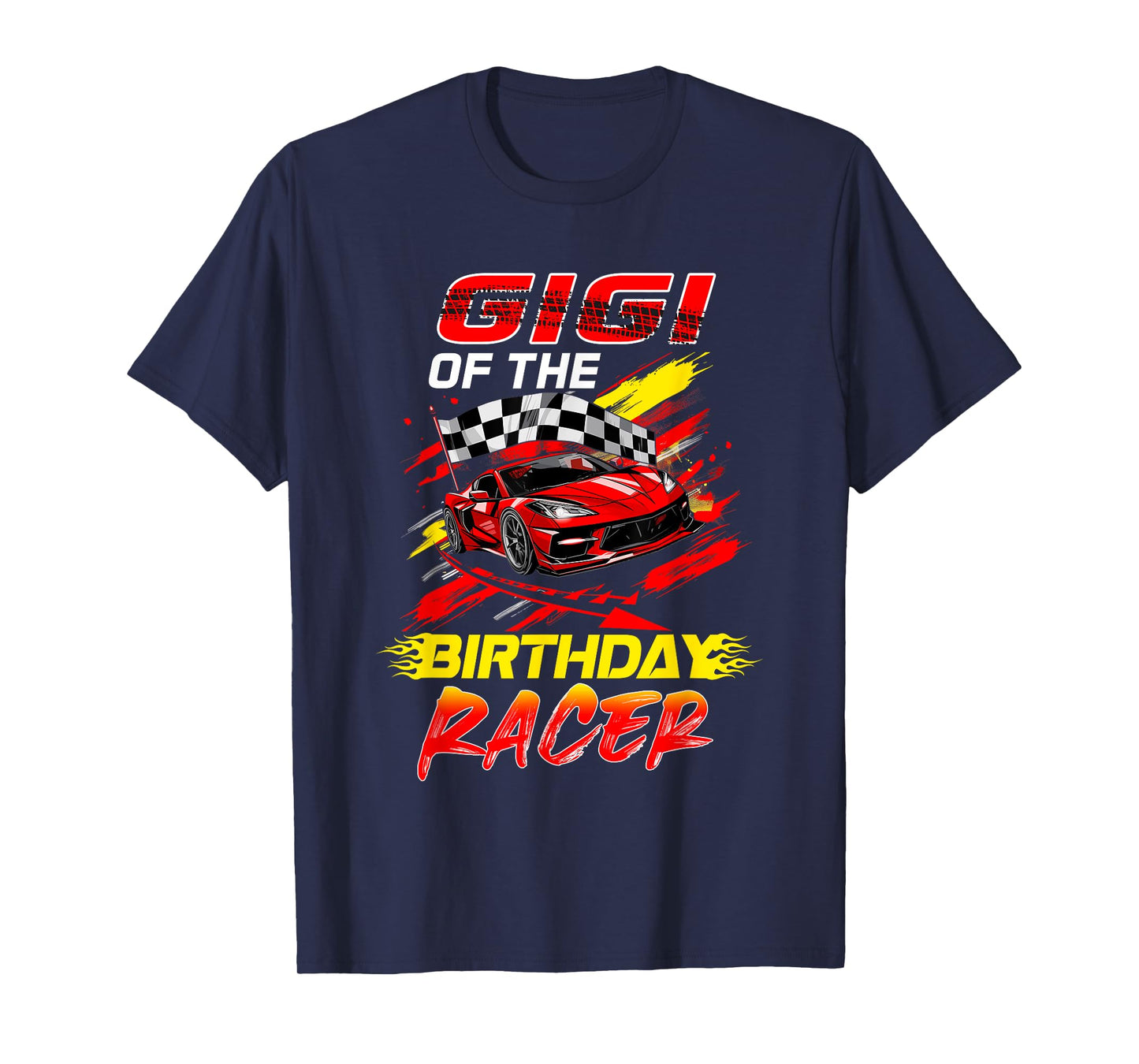 Gigi Of The Birthday Racer Race Car Party Family Matching T-Shirt