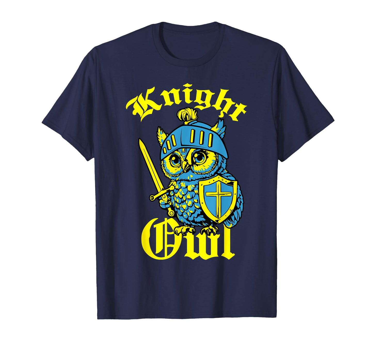 Knight Owl Funny Medieval Knights Ren Faire Jousting T-Shirt