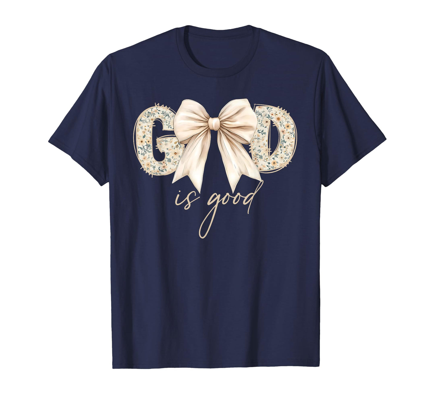 God is Good Coquette Bow Jesus Christian Faith Religious T-Shirt