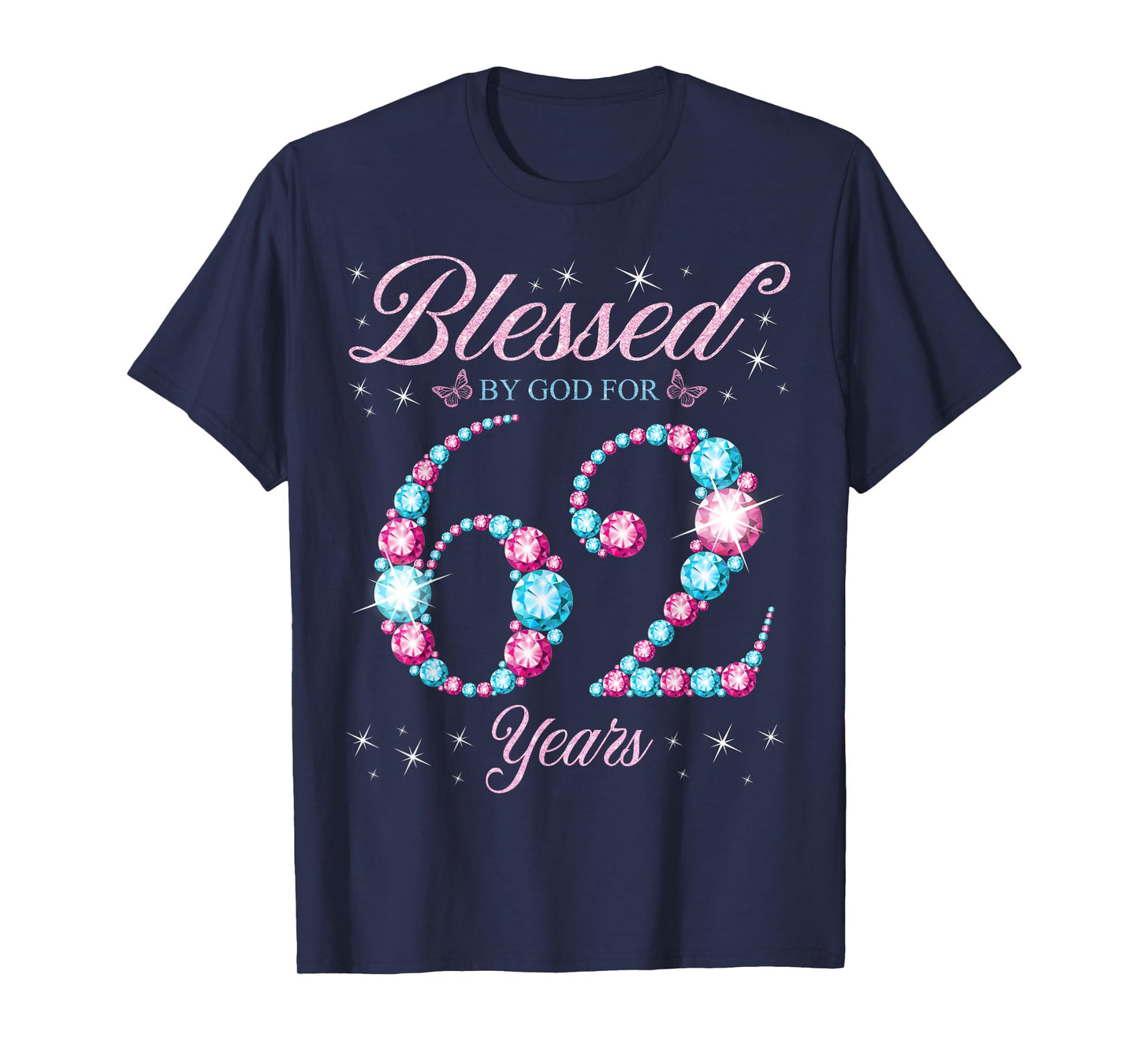 Blessed By God For 62 Years Old 62nd Birthday Woman Queen T-Shirt