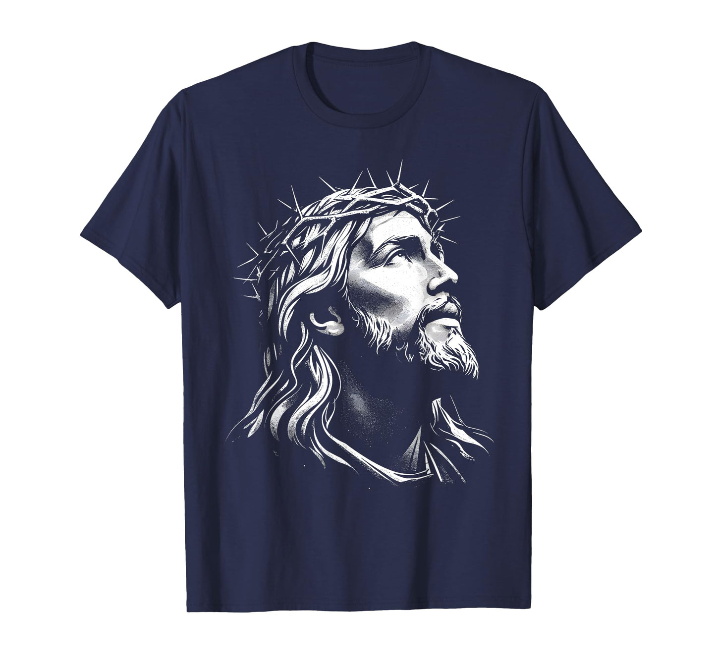 Jesus Christ Face With Crown Of Thorns God Bible T-Shirt