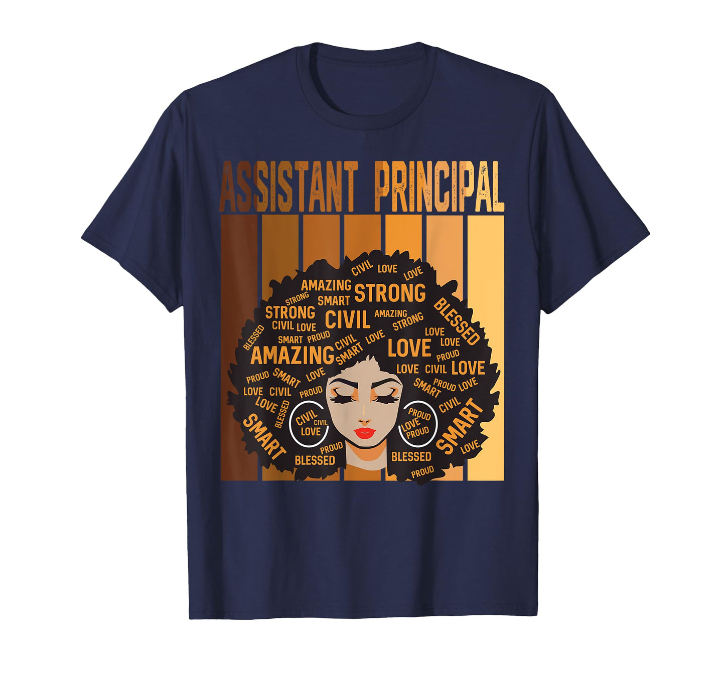 Assistant Principal Afro African Women Black History Month T-Shirt
