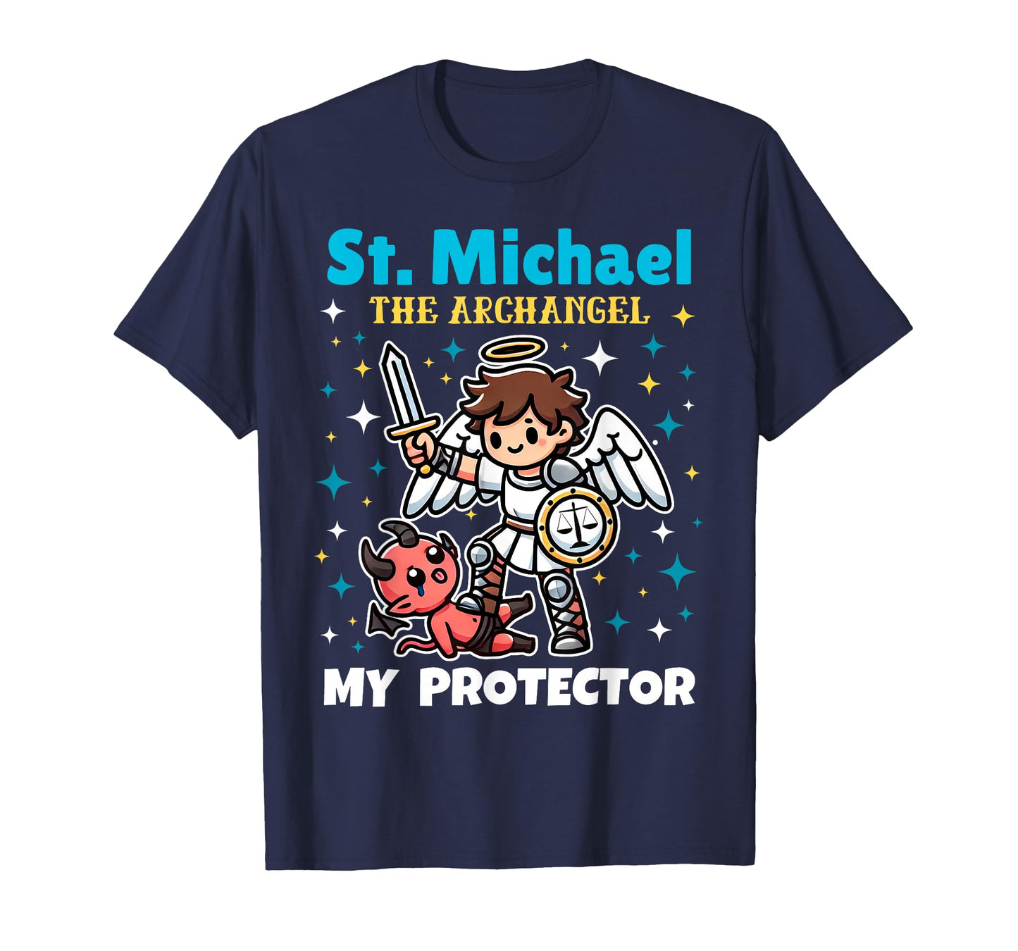 Saint Michael the Archangel Catholic Archangel Pray for kids T-Shirt