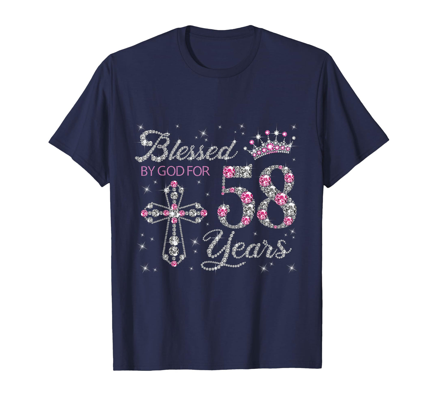 Blessed by God For 58 Years Old 58th Birthday Gift For Women T-Shirt