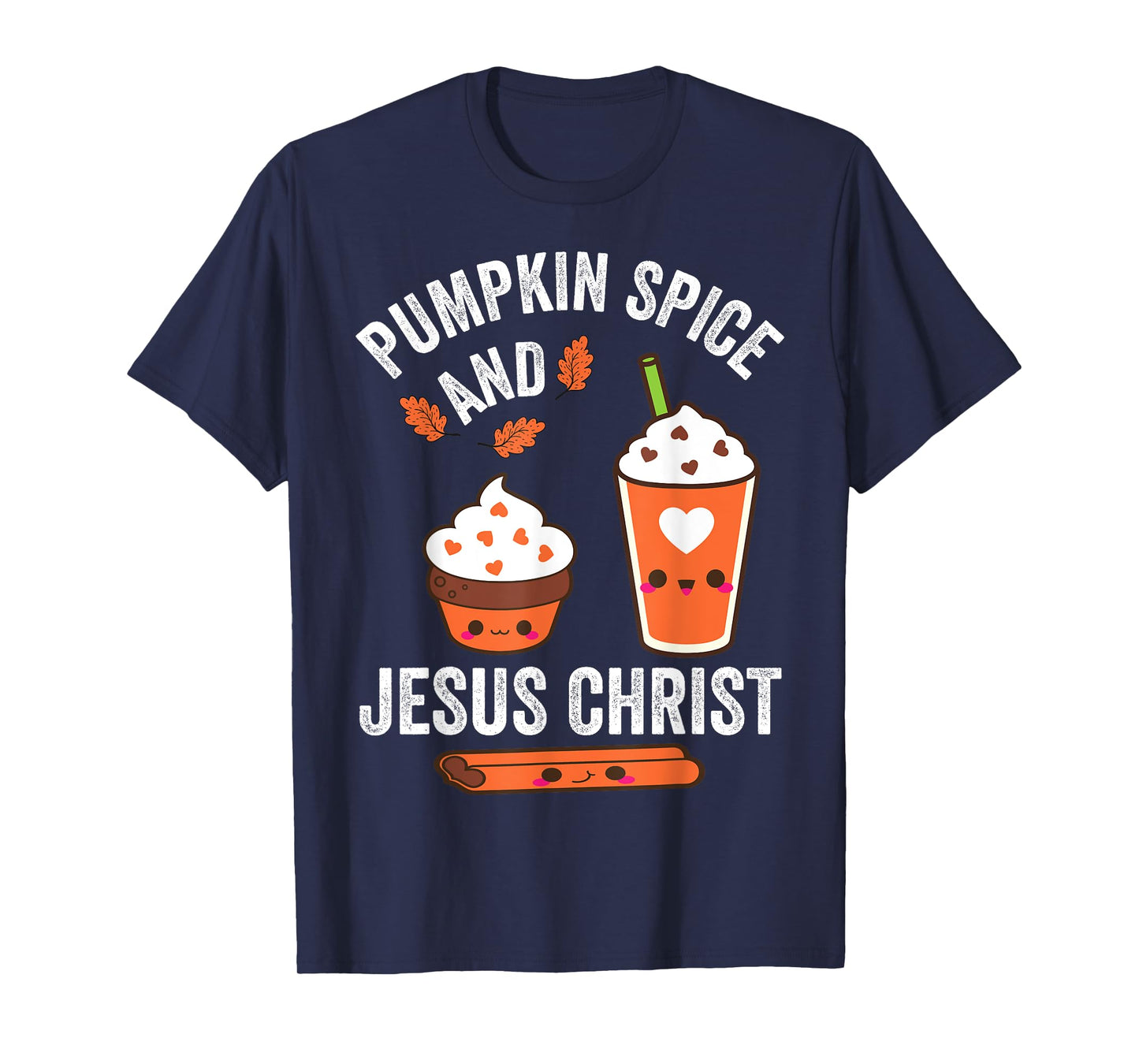 PUMPKIN SPICE AND JESUS CHRIST WOMENS FALL CHRISTIAN LOVERS T-Shirt