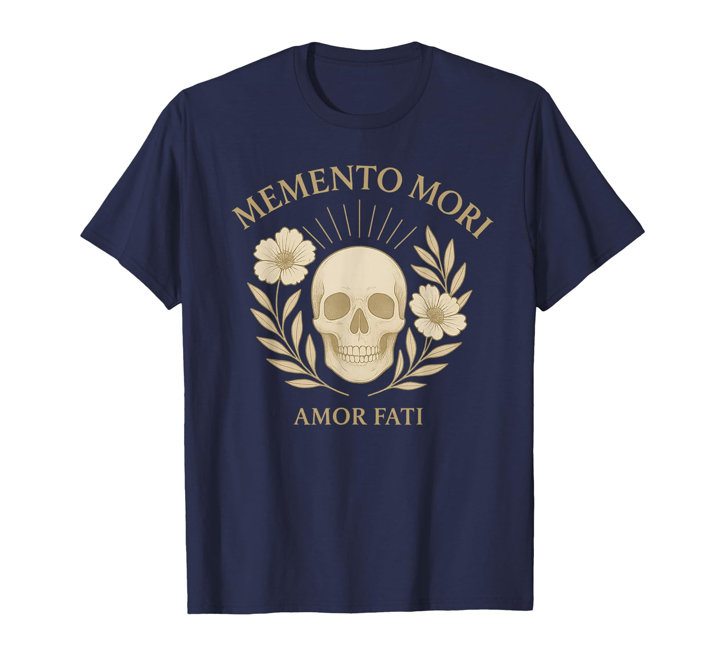 Memento Mori Amor Fati Latin Stoic Quote T-Shirt