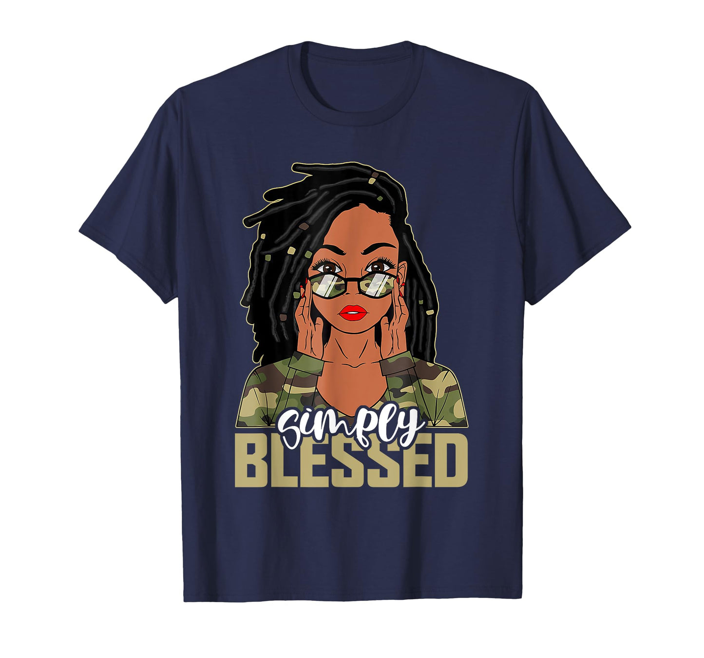 Blessed Black Woman Praying Afro African American Christian T-Shirt