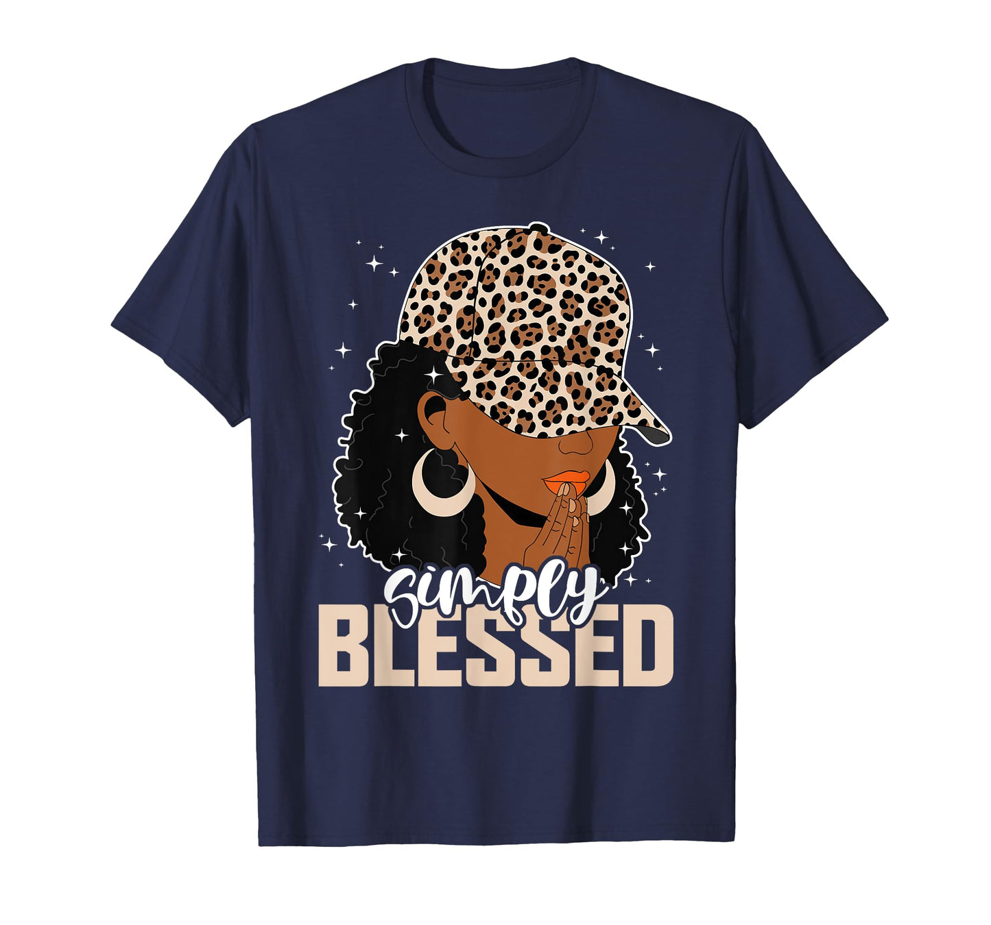 Blessed Black Woman Praying Afro African American Christian T-Shirt
