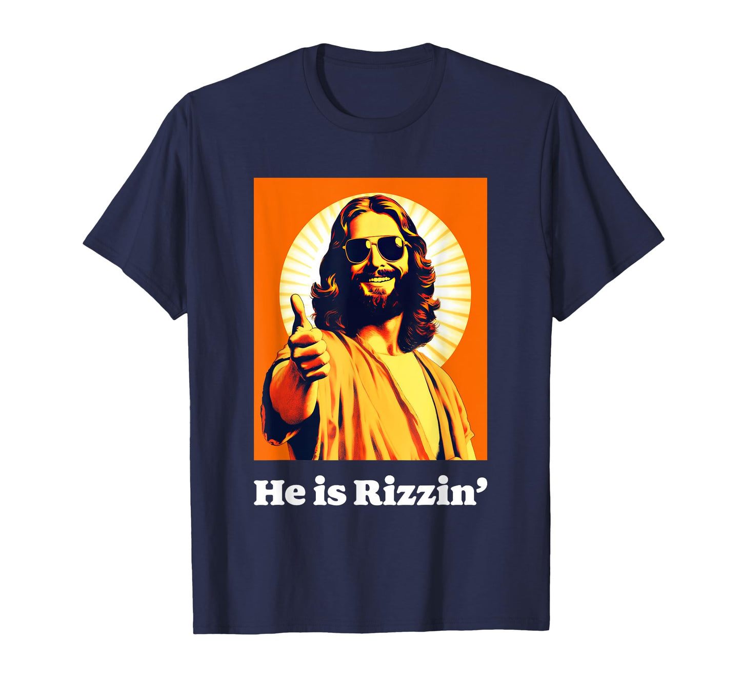 He Is Risen Cool Jesus Rizzin Funny Easter T-Shirt