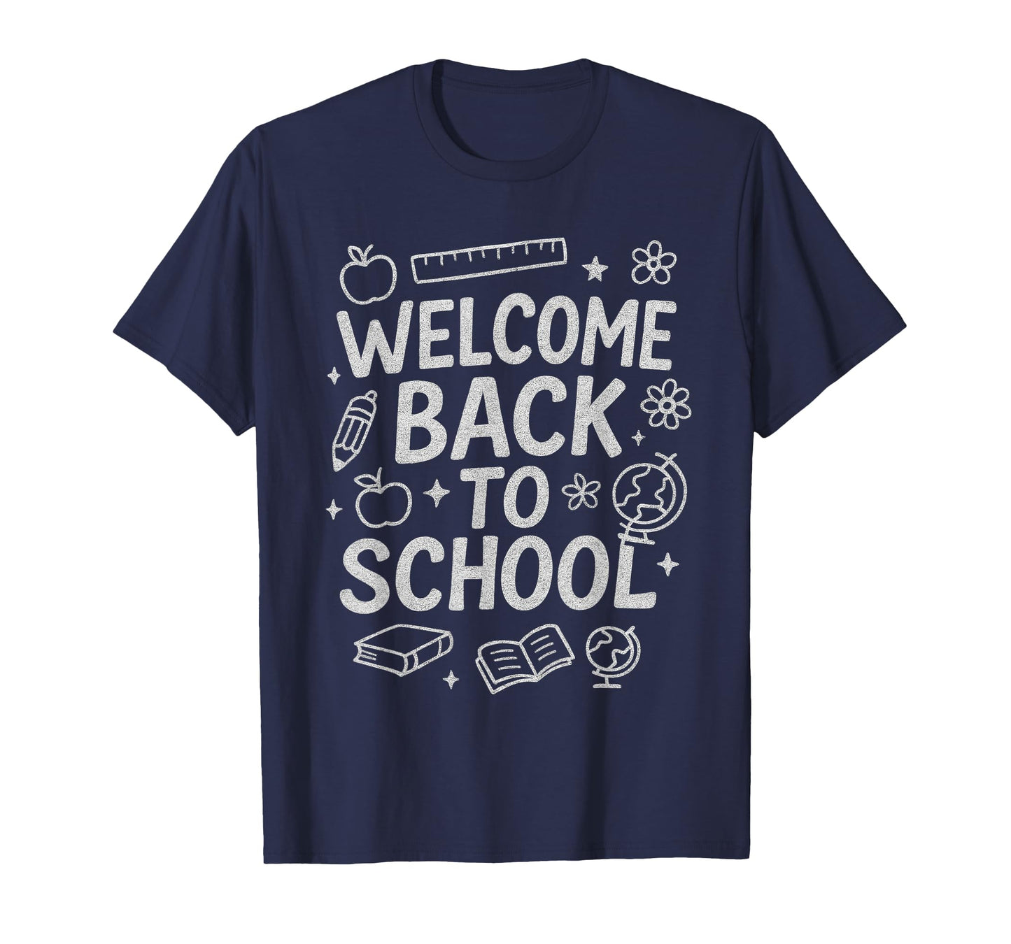 Welcome Back to School Funny Cute Chalkboard Humor Meme T-Shirt