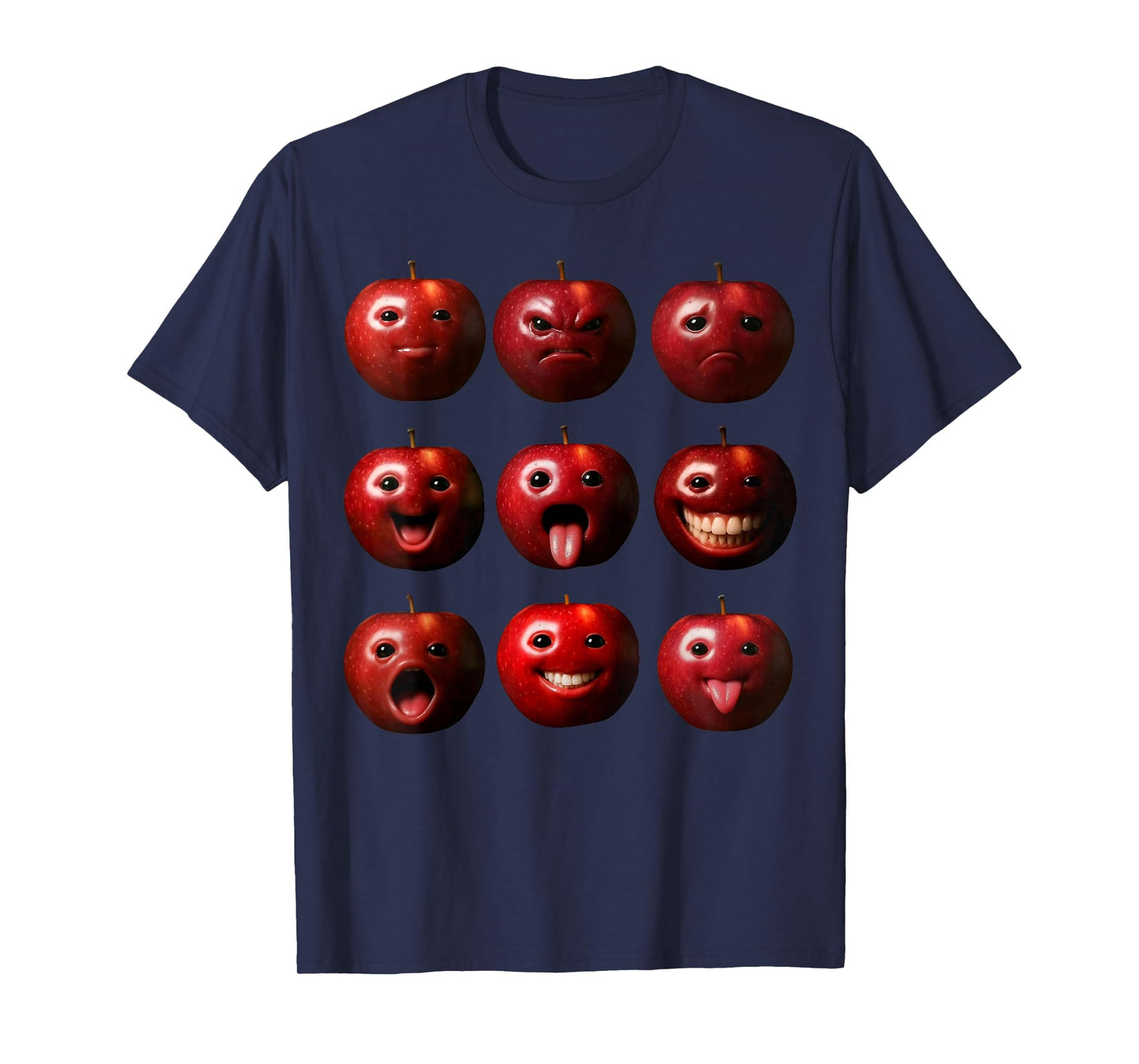 Funny Silly AI Apple gen z Meme BrainRot Humor Fruit Lovers T-Shirt