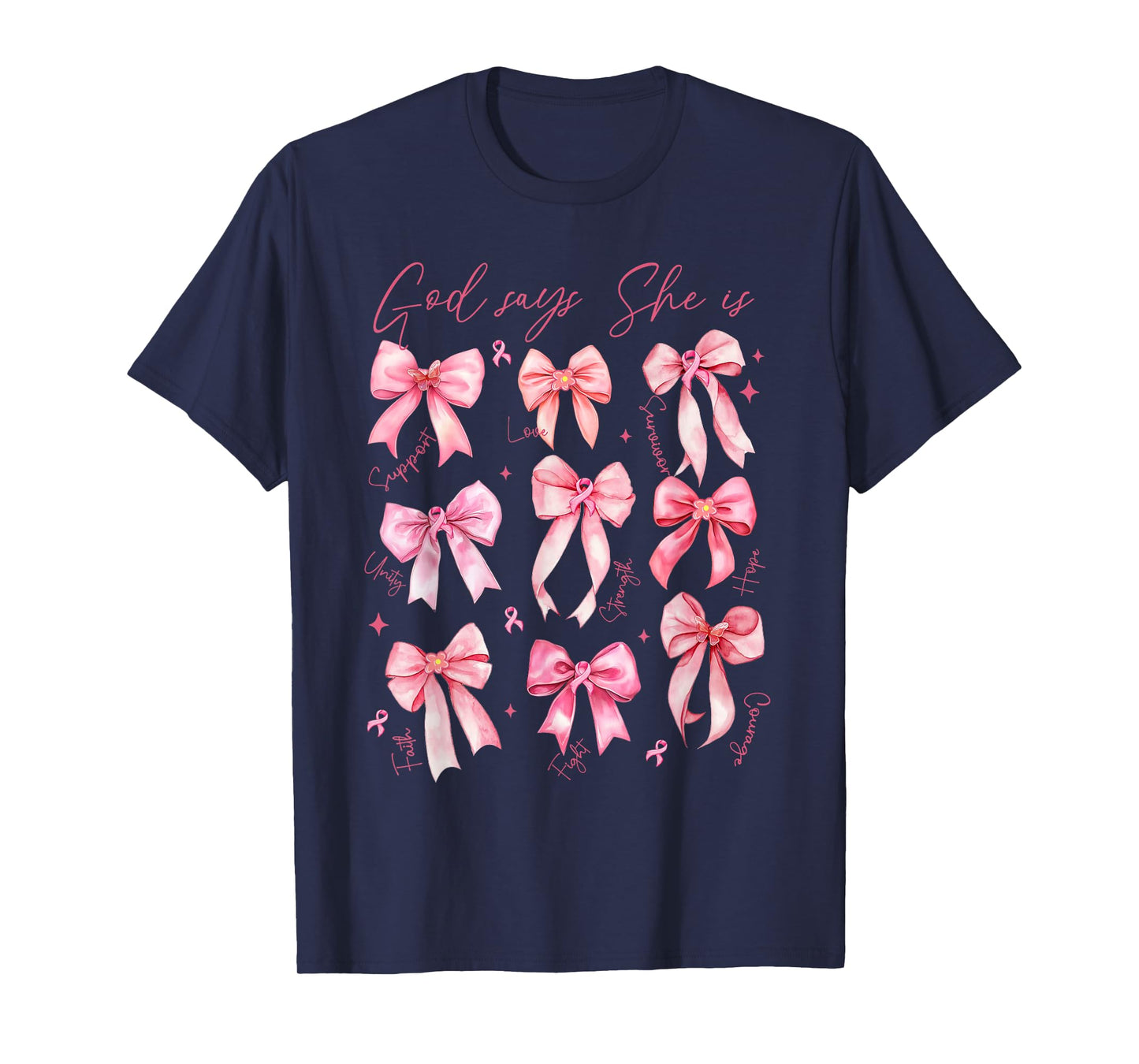 God Says She is, Christian Breast Cancer, Cancer Survivor T-Shirt