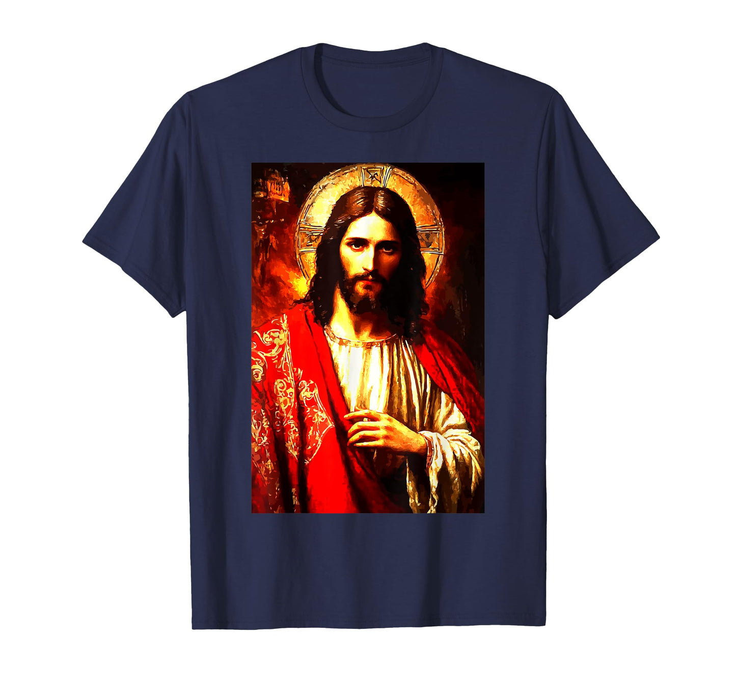 Jesus Christ Messiah Portrait Eastern Orthodox Painting T-Shirt