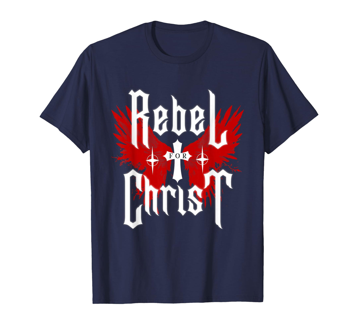 Rebel for Christ Jesus Cross Gothic Y2K Streetwear Punk T-Shirt