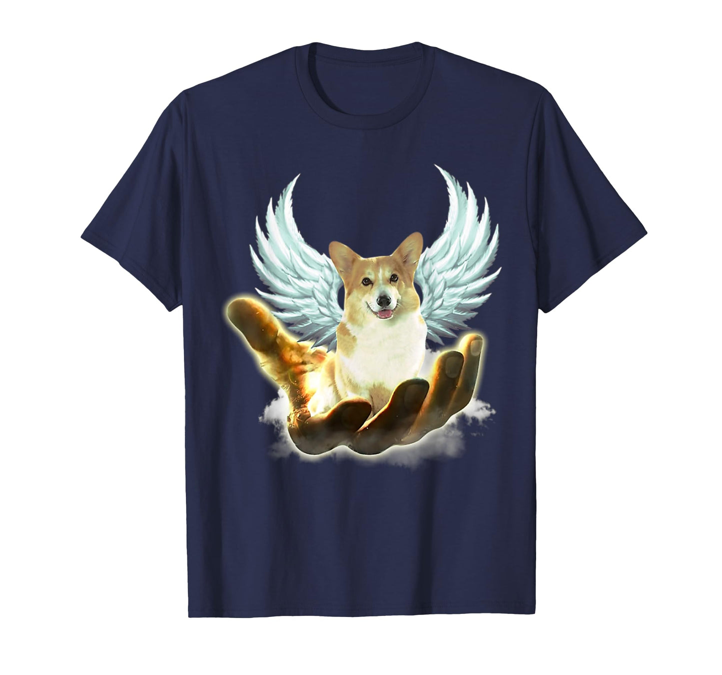 Angel Corgi Golden Hand Heaven Wings God T-Shirt