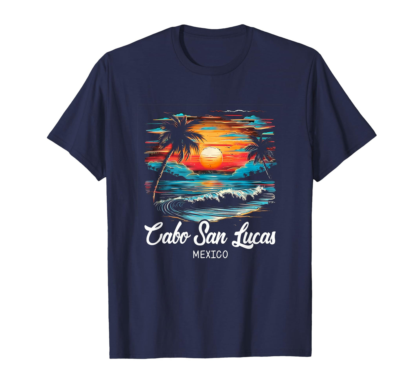 Family Vacation Retro Sunset Mexico Cabo San Lucas T-Shirt