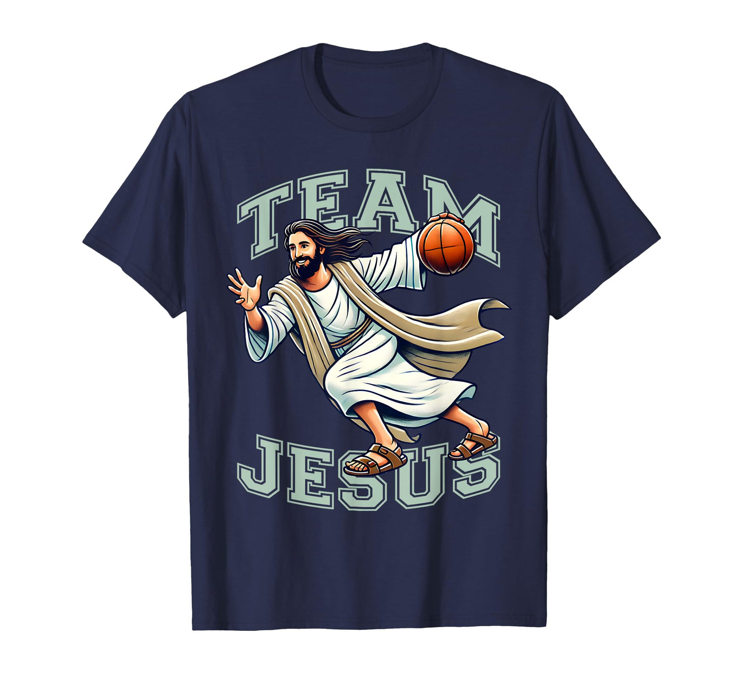 Team Jesus Basketball Tee Christ Playing Basketball Sport T-Shirt