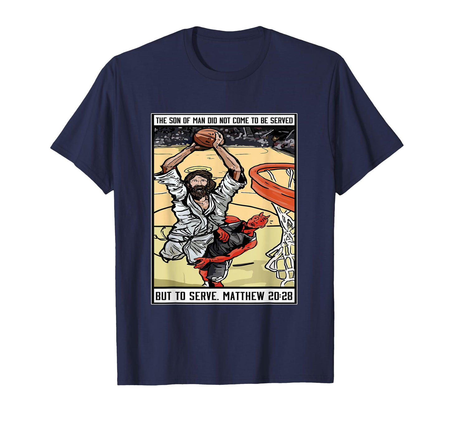 Funny Jesus Christian Playing Basketball Gift For Men Boy T-Shirt