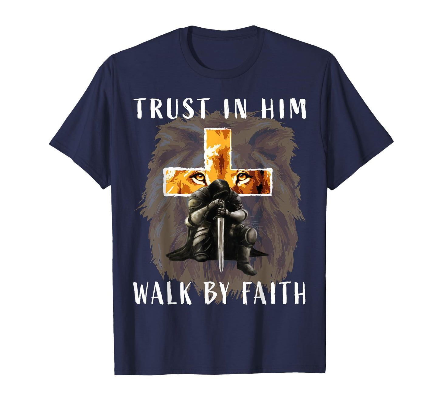Trust Walk by Faith Christian Religious Sayings Graphic Men T-Shirt