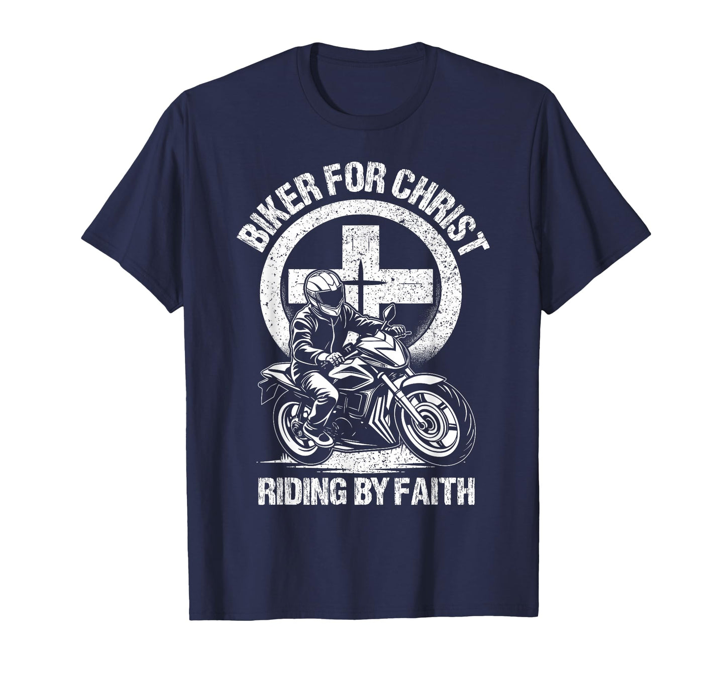 Biker For Christ Riding By Faith T-Shirt