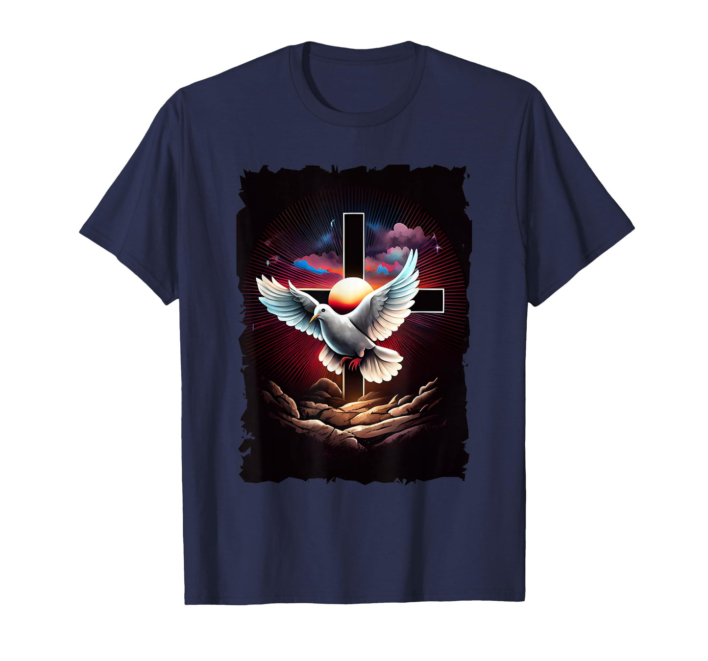 Christian Dove Cross retro 70s vintage T-Shirt