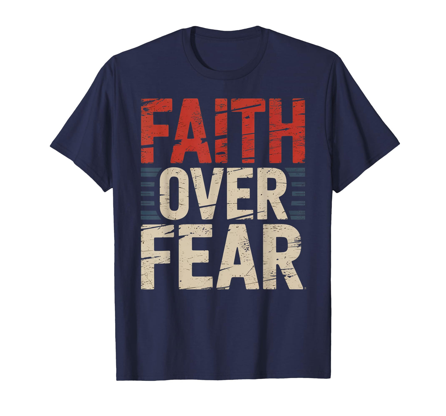 America Pride US Flag Faith Over Fear Prayer T-Shirt