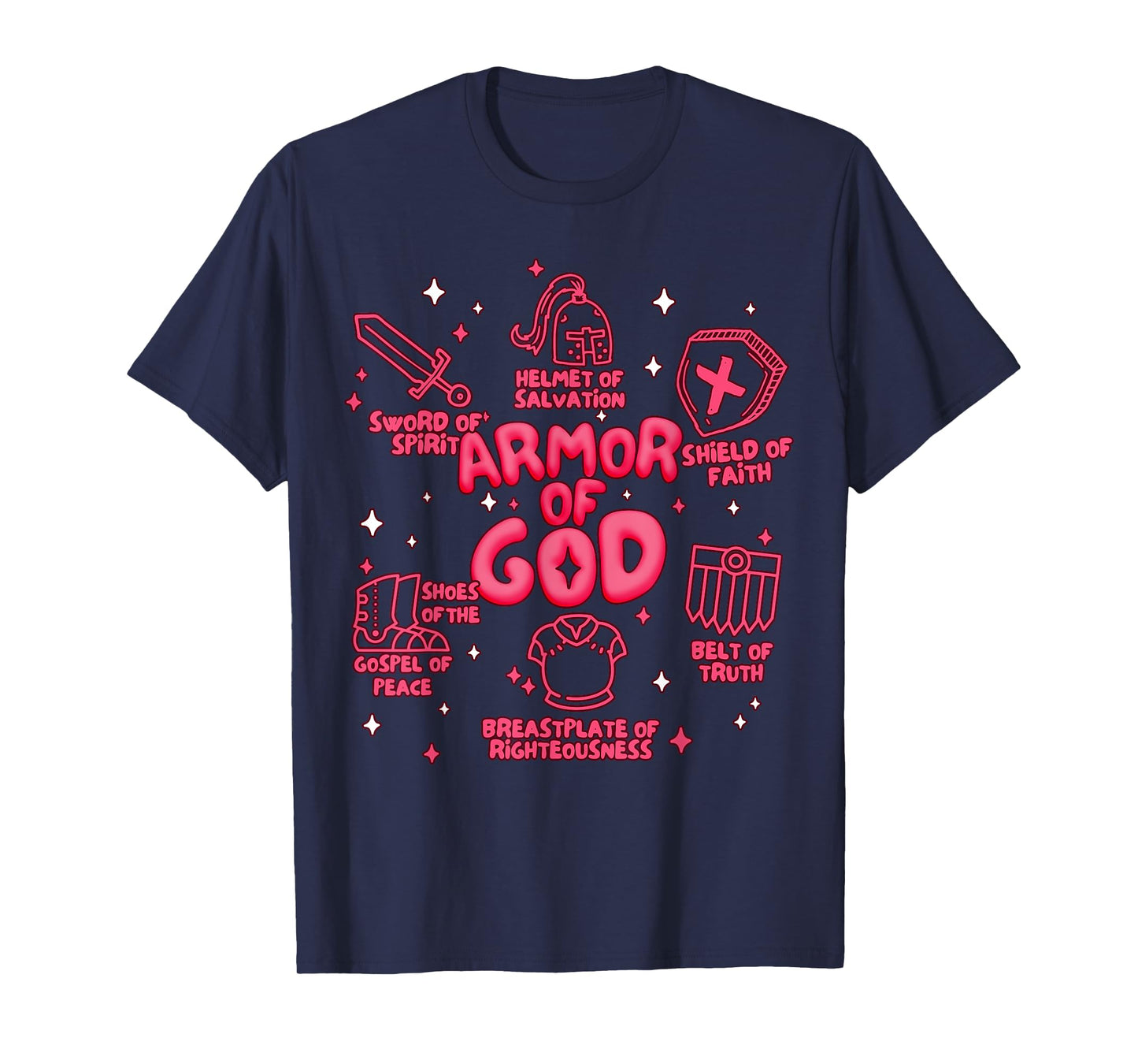 Warrior of God Put On The Full Armor of God Men Women Kids T-Shirt