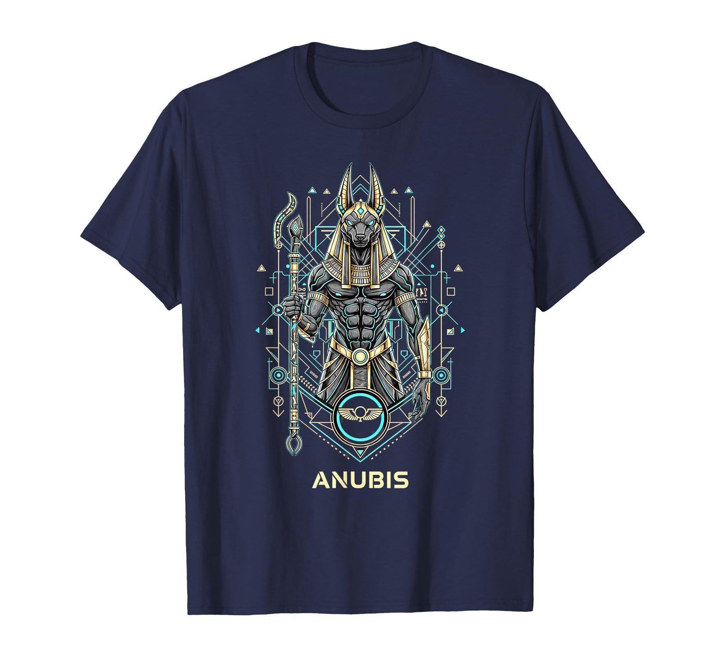 Anubis Pharaoh God King of Egypt Graphic Design T-Shirt