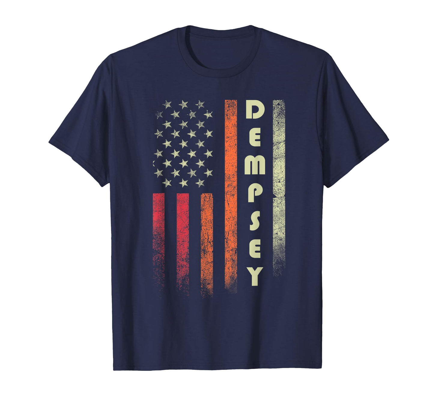 DEMPSEY Surname Funny Retro Vintage Birthday American Flag T-Shirt