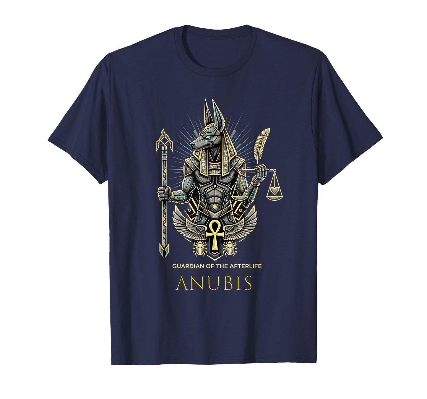 Anubis God King Pharaoh of Ancient Egypt Graphic Design T-Shirt