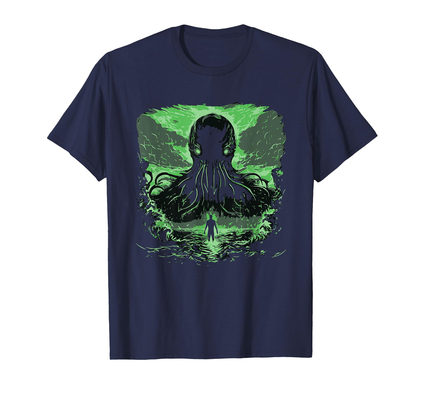 Vintage Cthulhu Cryptid Octopus Lovecraft Horror Anime T-Shirt