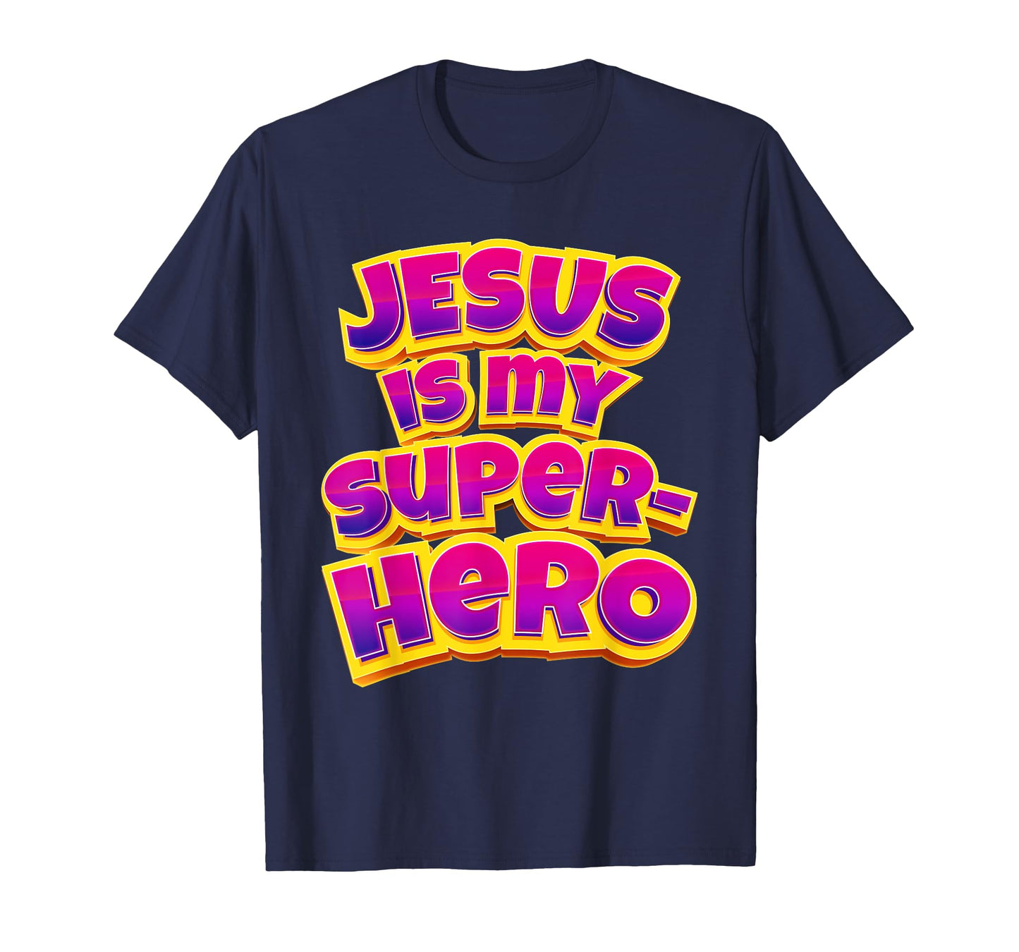 Jesus is My Superhero – Women & Girls Christian Faith Comic T-Shirt
