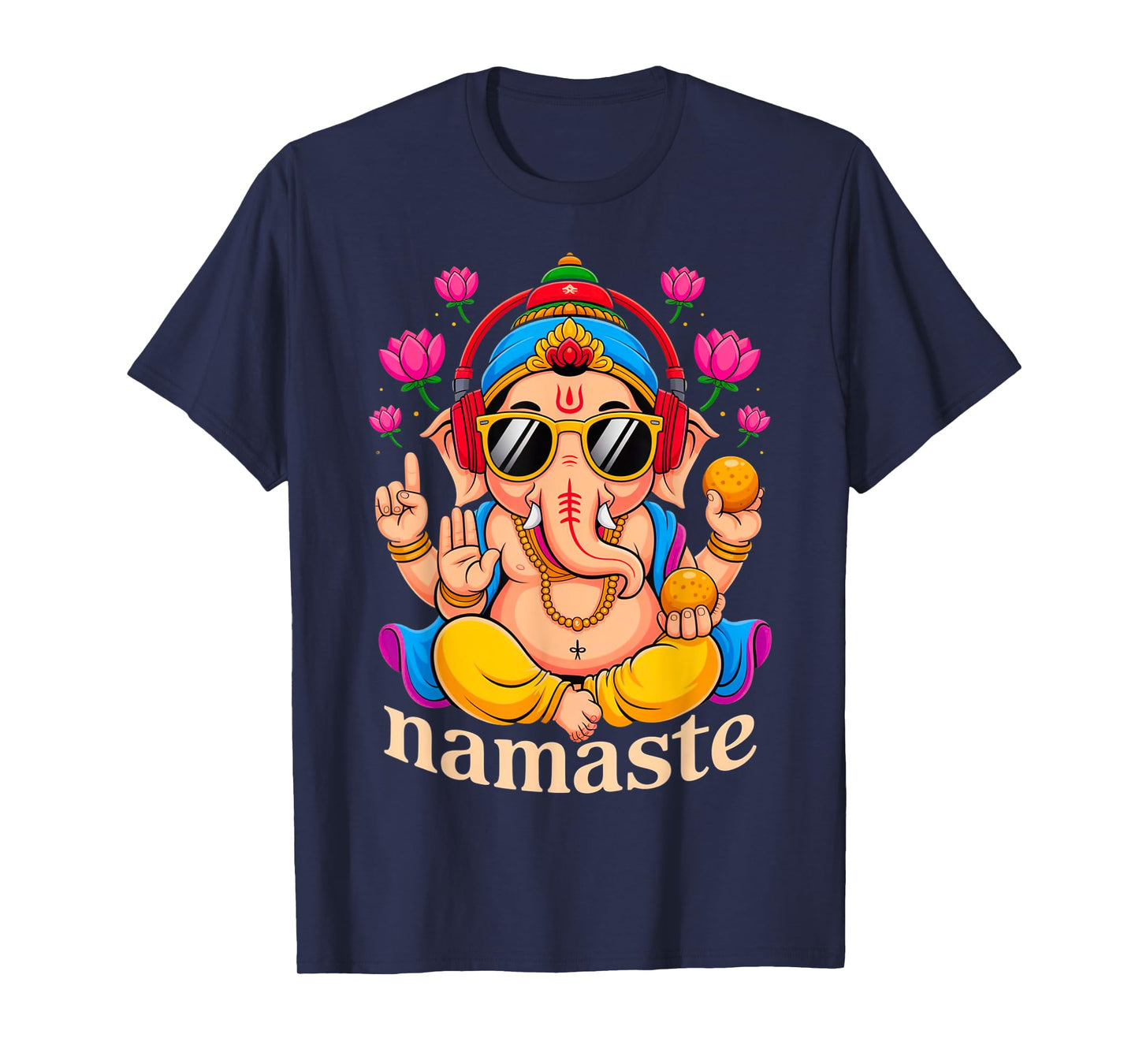 Hindu Ganesha Puja Elephant God India Meditation Yoga Murti T-Shirt