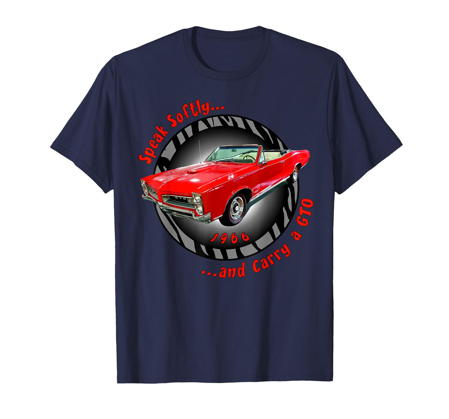 1966 66 GTO Classic Car Old School Muscle Yellow Car T-Shirt