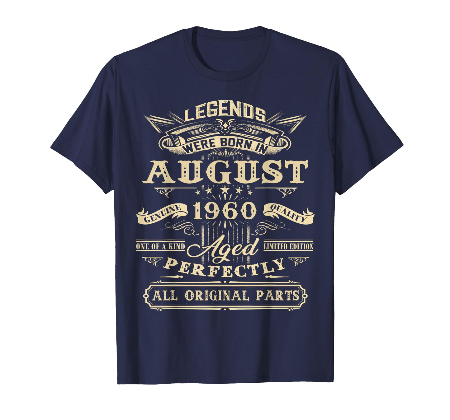 Legend Born In August 1960 65th Birthday Tee 65 Years Old T-Shirt