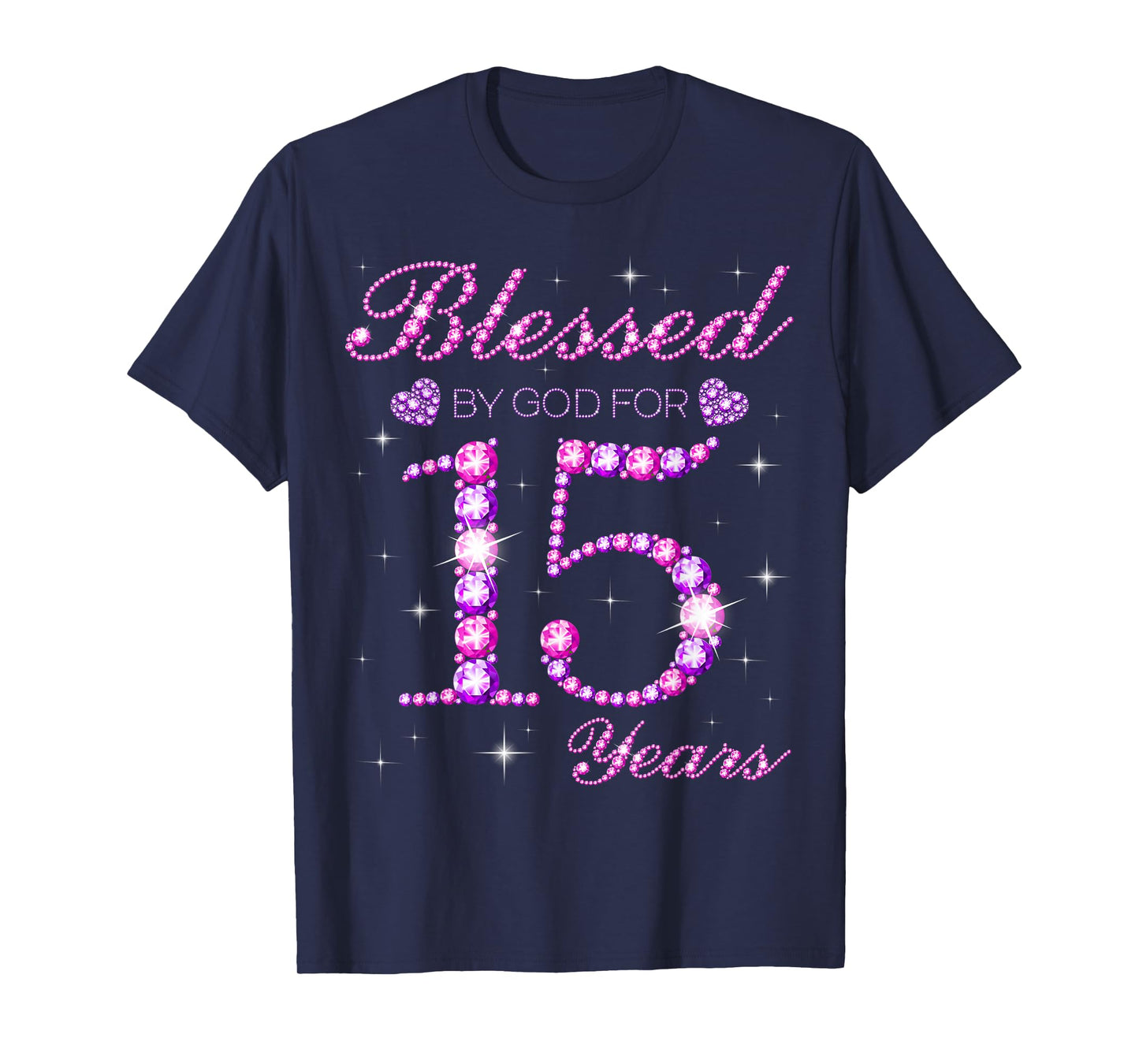 Blessed by God for 15 Years Old 15th Birthday Party T-Shirt