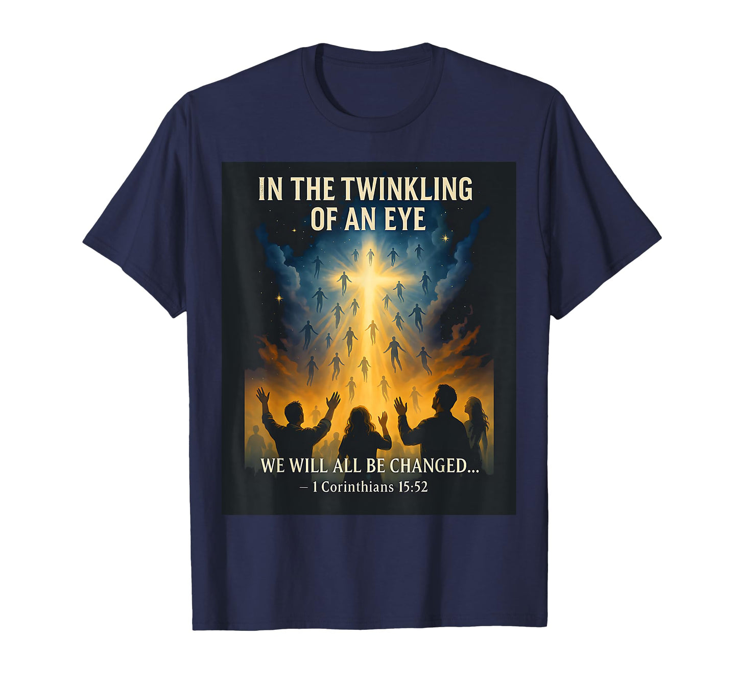 Rapture Scene with Inspirational Scripture T-Shirt