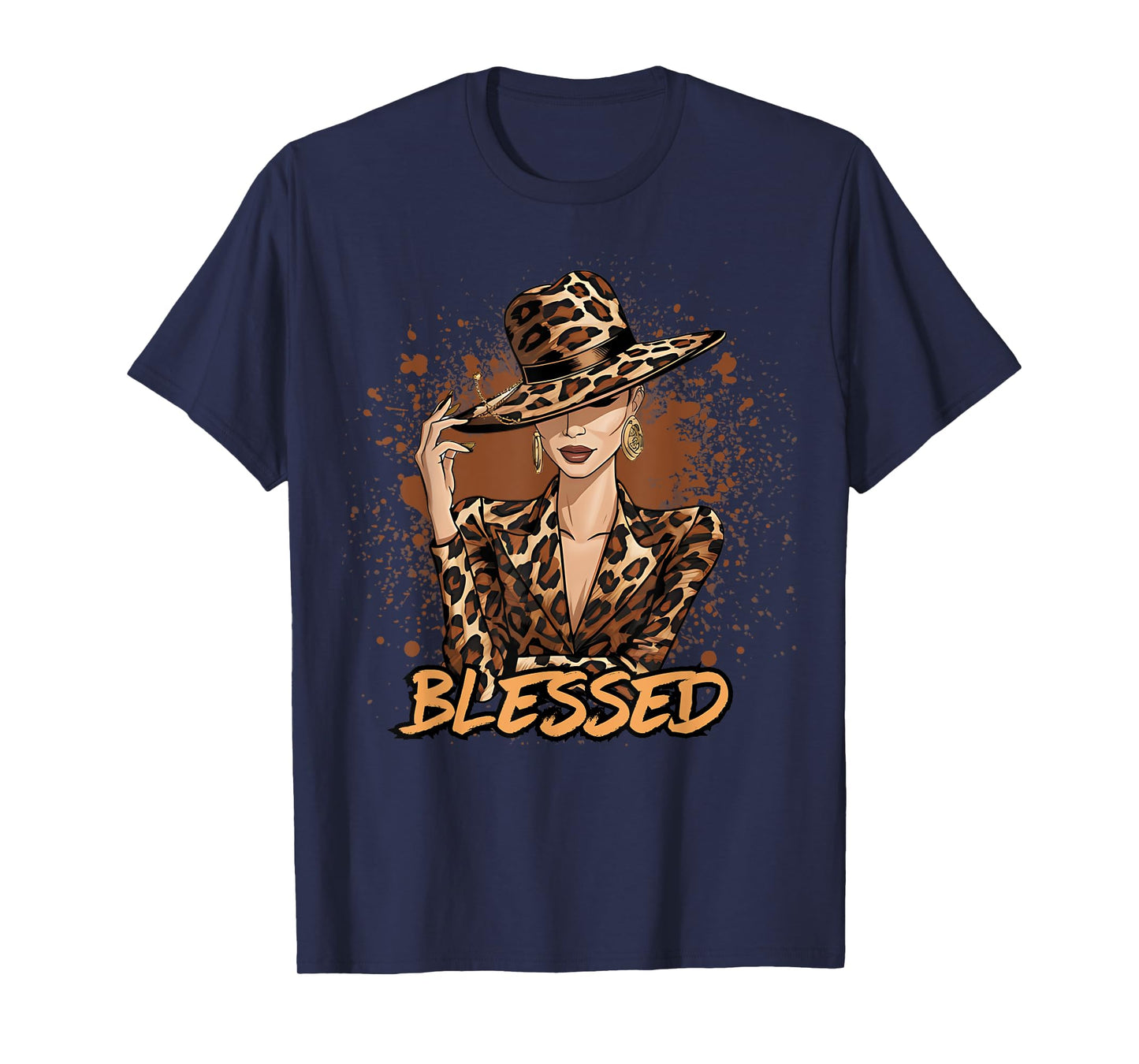 Blessed Black Cowgirl Western Swag African Leopard Christian T-Shirt