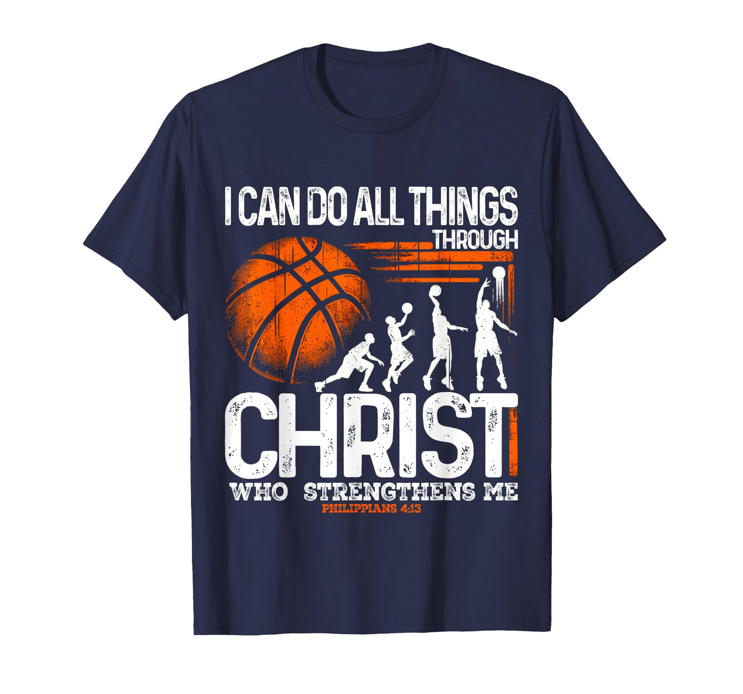 Basketball I can do all things through Christ T-Shirt