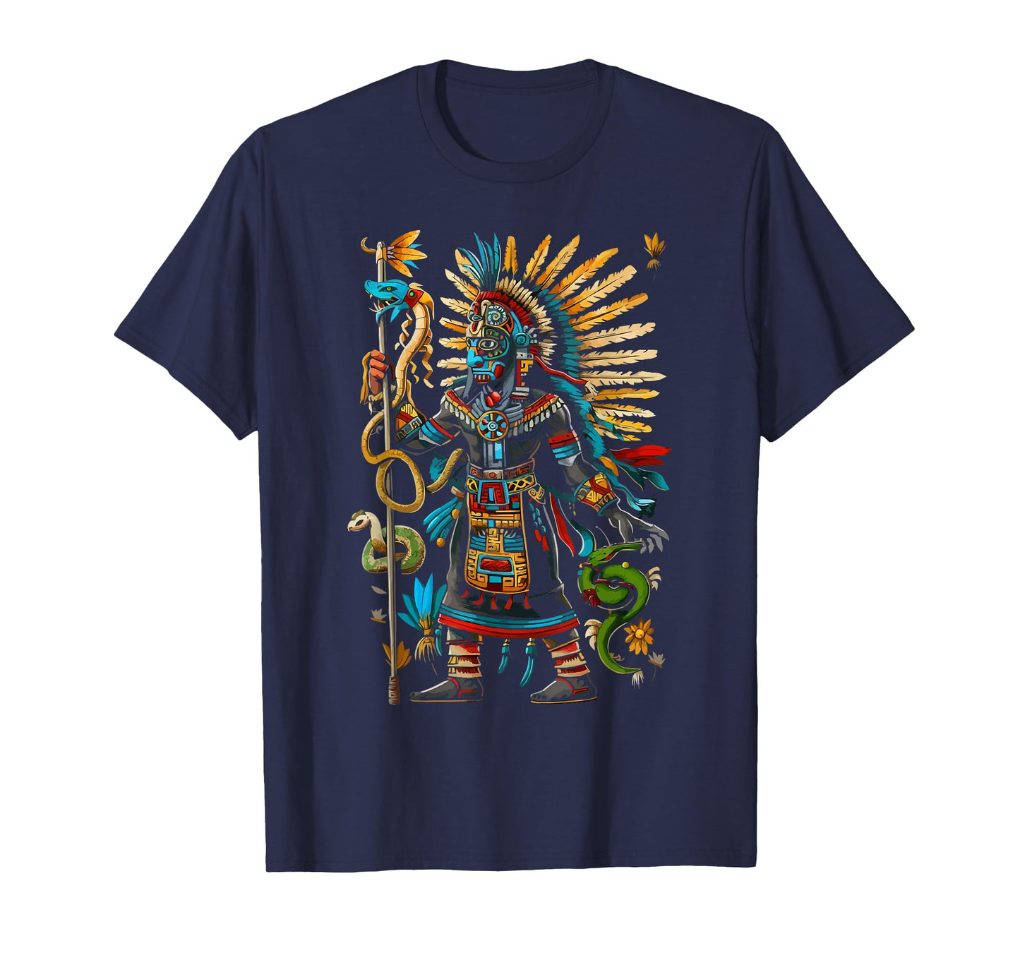 Aztec God Aztec Culture Mayan Indigenous Tlaloc Statue T-Shirt