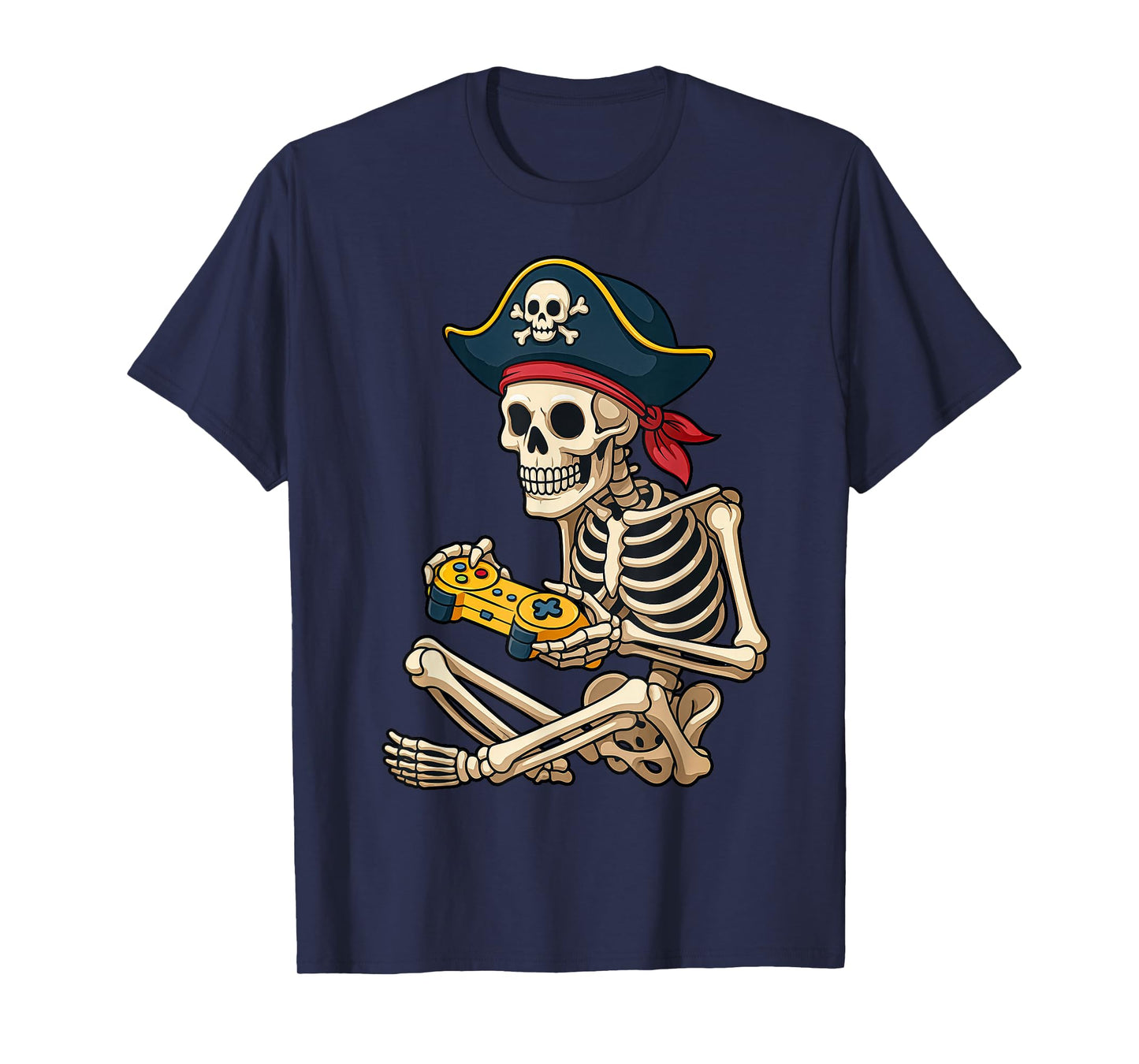 Halloween Shirts Gamer Skeleton Pirate Halloween Kids Boys T-Shirt