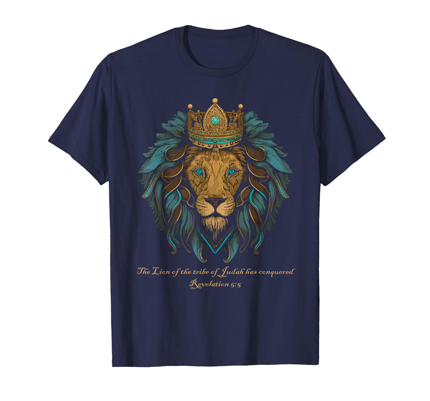 Lion of Judah Jesus Revelation Bible Verse Christian T-Shirt