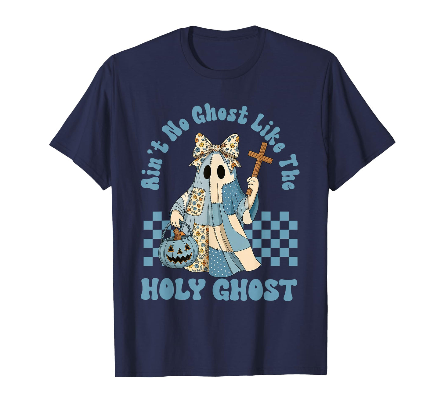 Groovy Aint No Ghost Like The Holy Ghost Christian Halloween T-Shirt