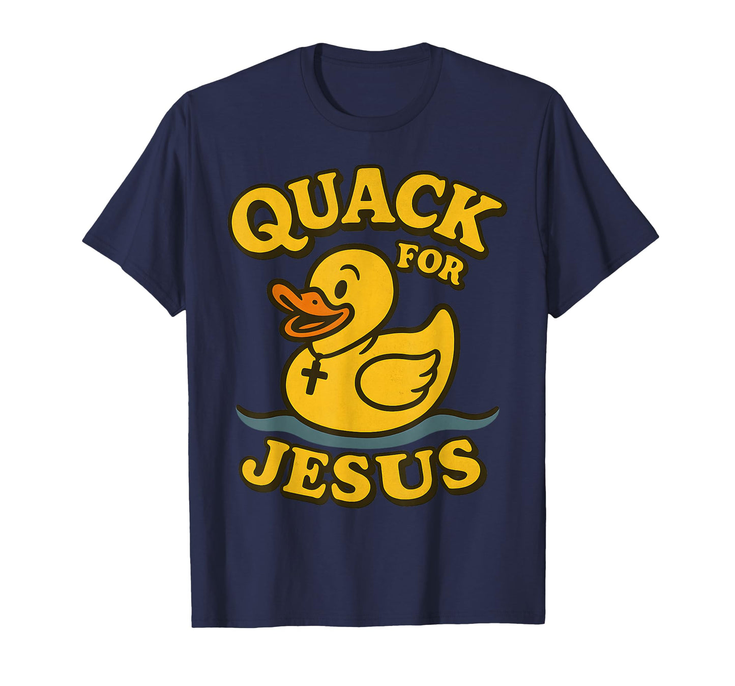 Retro Rubber Duck Christian Rubber Ducky Quack For Jesus 70s T-Shirt