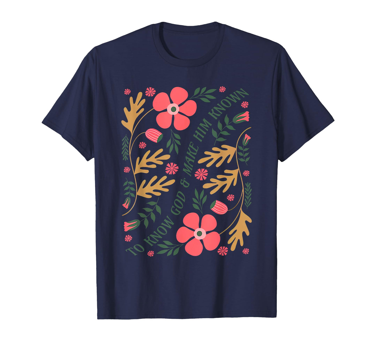 Floral to Know God and to Make Him Known Boho Wildflowers T-Shirt