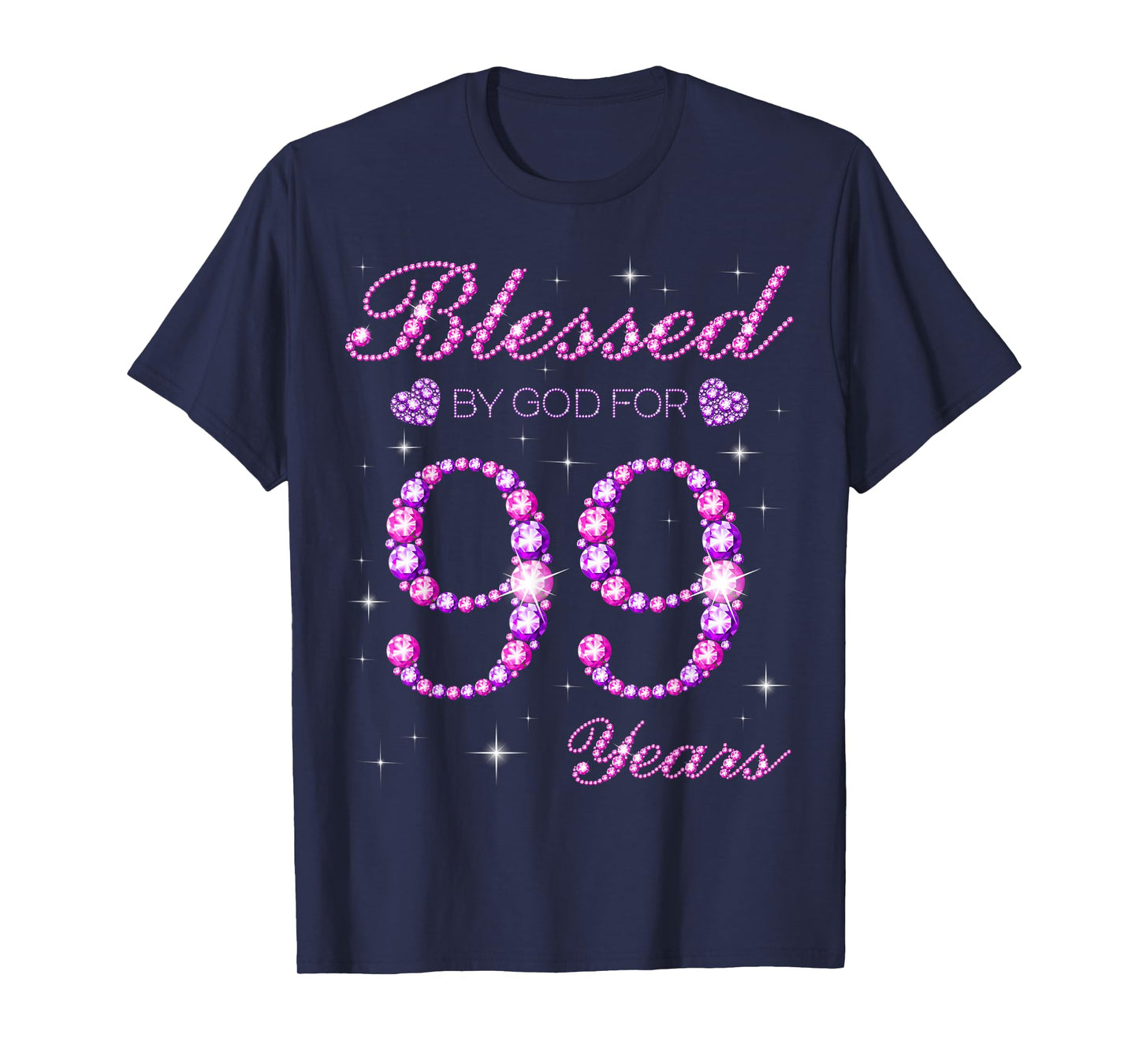 Blessed by God for 99 Years Old 99th Birthday Party T-Shirt