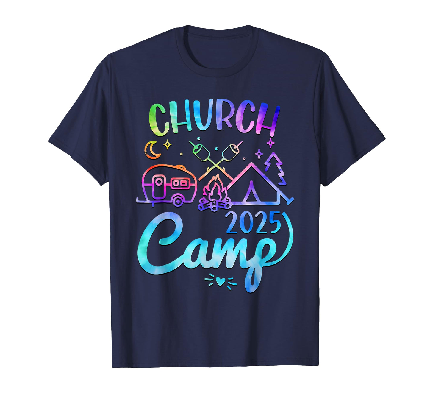 Groovy Church Camp 2025 Matching Christian Camp Family 2025 T-Shirt